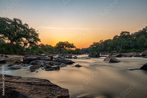Sunset ultra long exposure in Malawi river