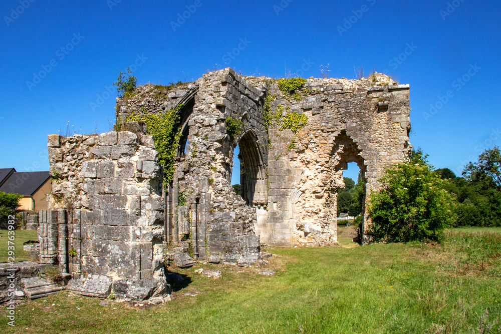 Saint-Evroult-Notre-Dame-du-Bois. Ruines de l'abbaye. Orne. Normandie