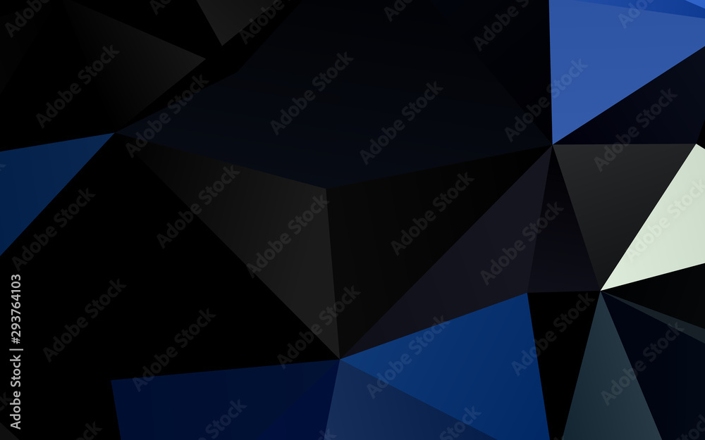 Dark Black vector abstract mosaic backdrop. Brand new colorful illustration in with gradient. Triangular pattern for your business design.