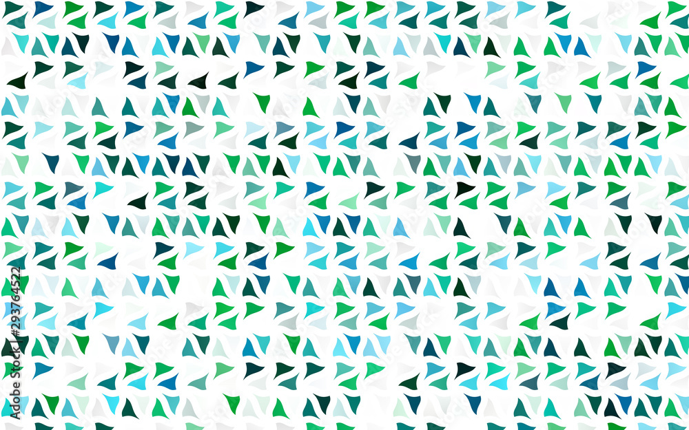 Light Blue, Green vector cover in polygonal style. Beautiful illustration with triangles in nature style. Modern template for your landing page.