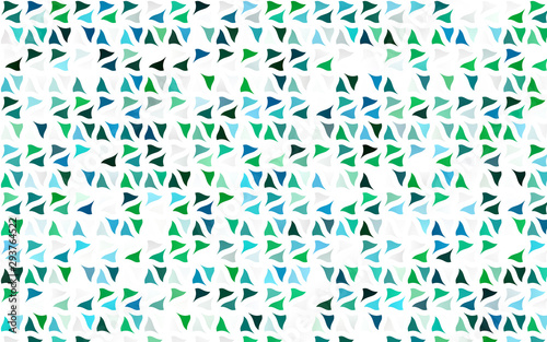 Light Blue  Green vector cover in polygonal style. Beautiful illustration with triangles in nature style. Modern template for your landing page.
