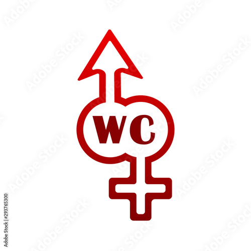 Women and men icon vector design template, toilet / toilet man. A symbol of differences between the sexes.