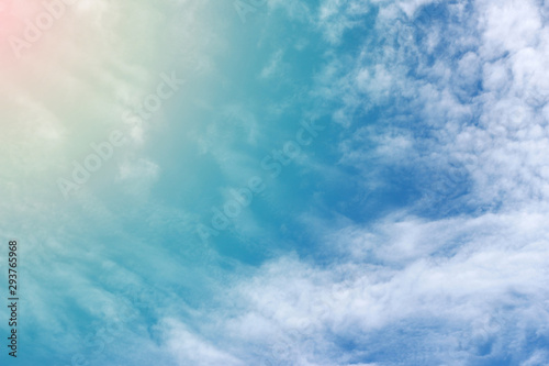 blue sky with tiny clouds nature background