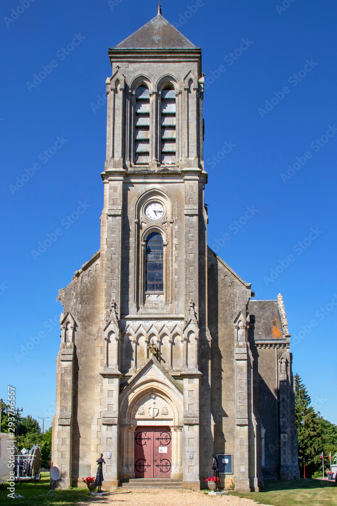 Saint-Evroult-Notre-Dame-du-Bois. Eglise. Orne. Normandie