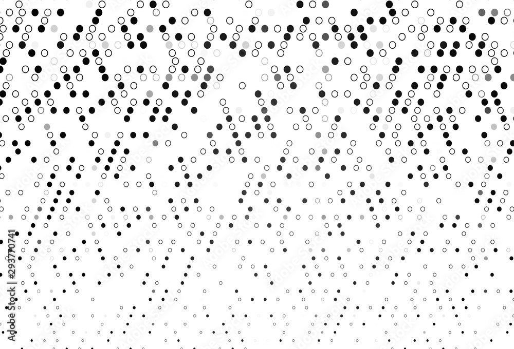 Light Silver, Gray vector cover with spots.