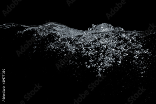 Water surface black background