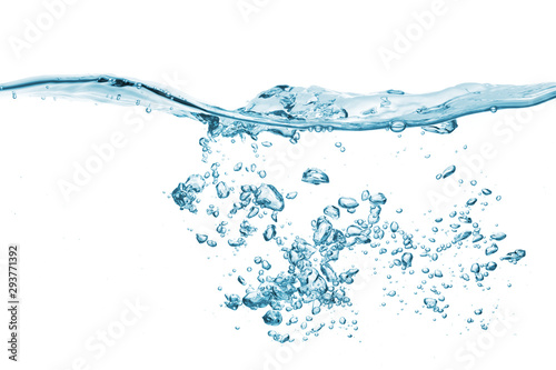 Water surface white background