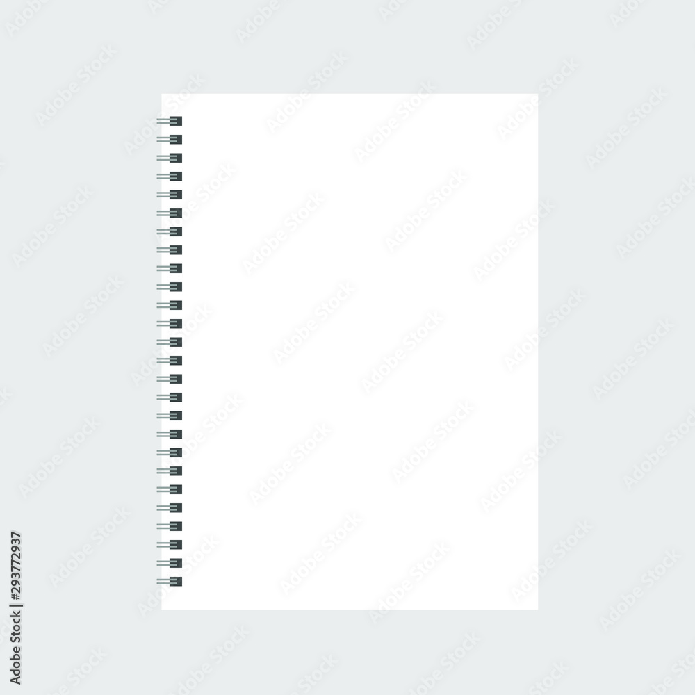 Notebook with spiral. Notepad empty paper. vector illustration Notebook with spiral. Notepad empty paper. vector illustration