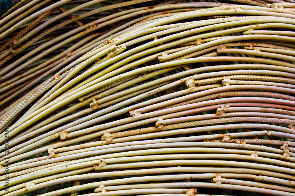 Abstract of copper wire rod metals. Industry and stock market concept Abstract of copper wire rod metals. Industry and stock market concept