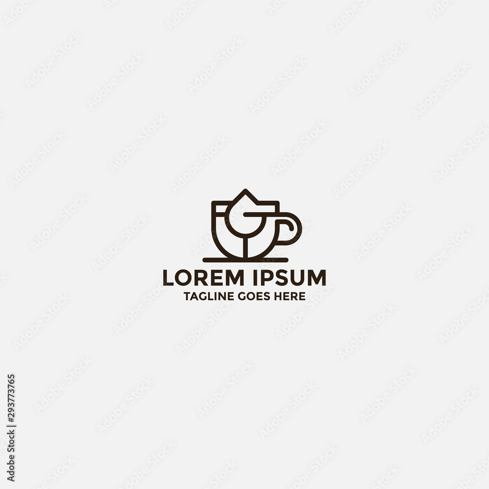 letter G logo designs concept. Coffee restaurant logo template - vector