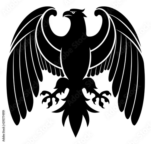 Heraldic eagle emblem