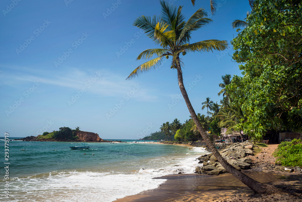 Obraz premium Turtle beach is an idyllic little beach next to Mirissa beach, Mirissa, Matara District, Southern Province, Sri Lanka