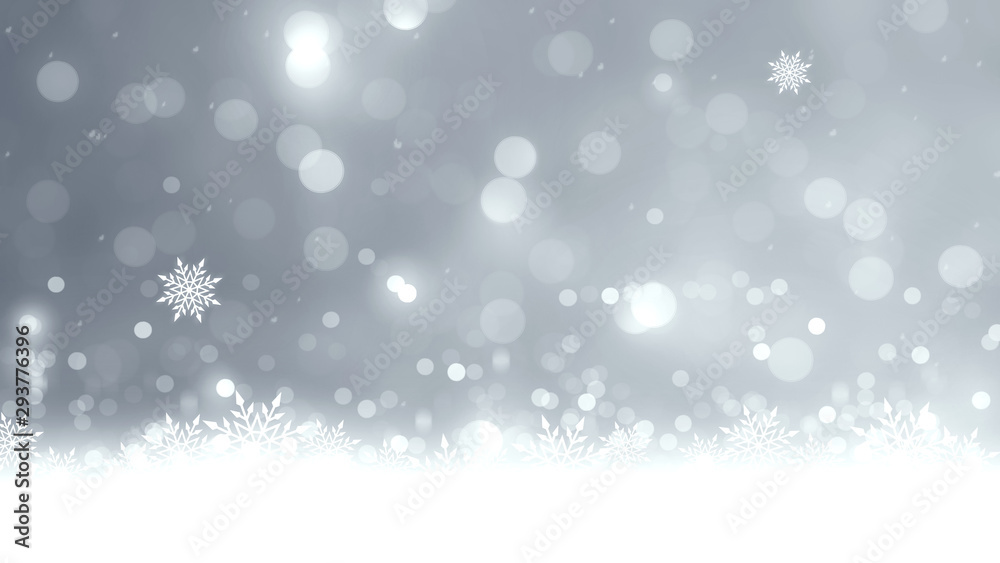 Elegant silver bokeh Christmas background Elegant silver bokeh Christmas background