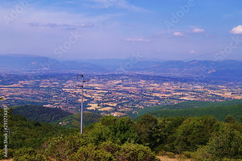View from the top of Monte Martano  Umbria  Italy