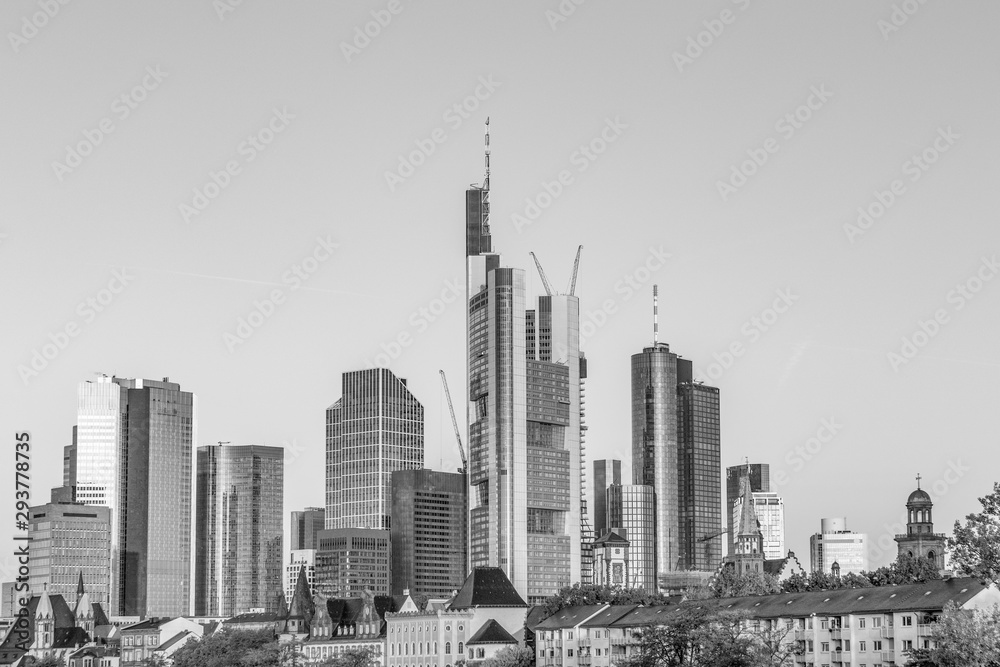 skyline of Frankfurt with river main skyline of Frankfurt with river main