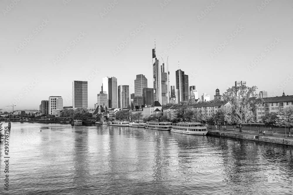 skyline of Frankfurt with river main