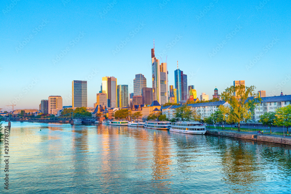 skyline of Frankfurt with river main