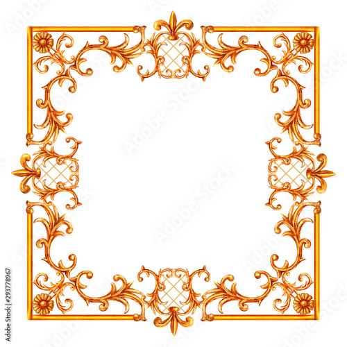 Baroque style elements. Wat...