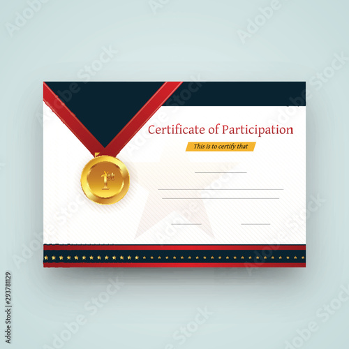 Participation Certificate best award diploma with space of your text.