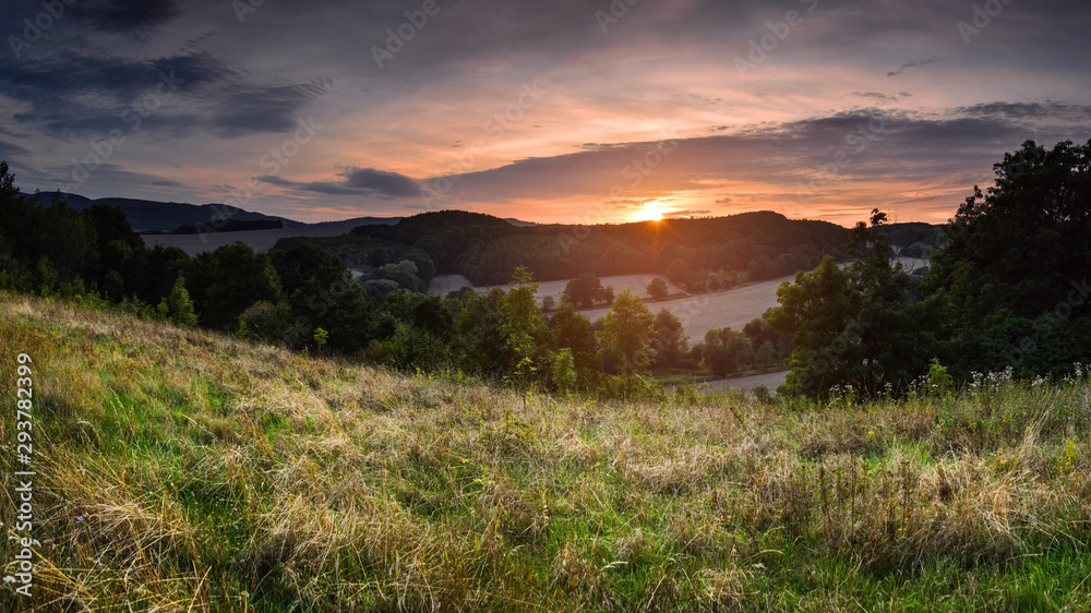 Late summer sunset at Lower Silesia/Poland