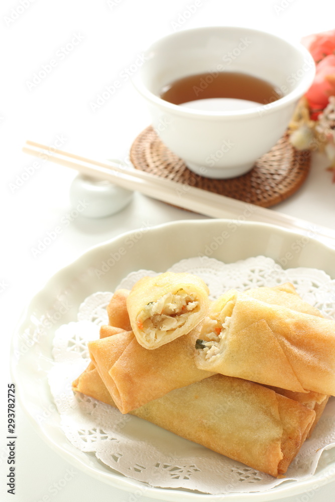 Chinese food, spring roll deep fried dumpling Chinese food, spring roll deep fried dumpling