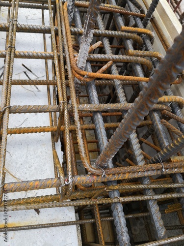 building site, reinforcement for concrete ready for concrete casting
