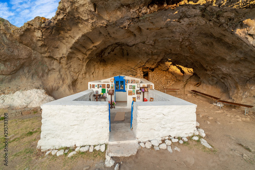 The roofless church of Panagia Kakaviotissa in Lemnos island, Greece photo