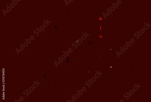 Light Red vector pattern with arithmetic signs.