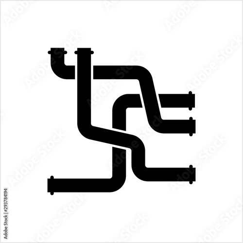 Pipe Icon, Pipe Fitting Icon, Water, Gas, Oil Pipeline, Plumbing Work