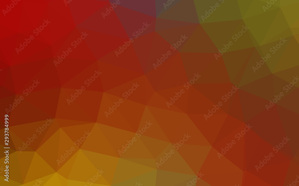 Obraz premium Light Green, Red vector abstract mosaic background. Shining illustration, which consist of triangles. The best triangular design for your business.