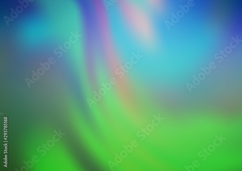 Light Blue, Green vector glossy abstract background. Colorful illustration in blurry style with gradient. A completely new design for your business.