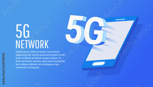 5G network wireless technology concept.