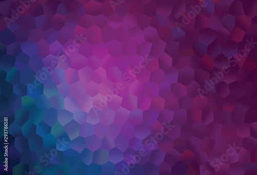 Dark Pink, Blue vector pattern with colorful hexagons. © Dmitry