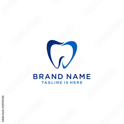 Creative dental clinic logo vector. Abstract dental symbol icon with modern design style.