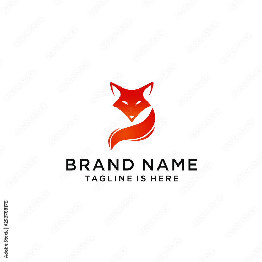 Fox or Wolf Abstract template logo design