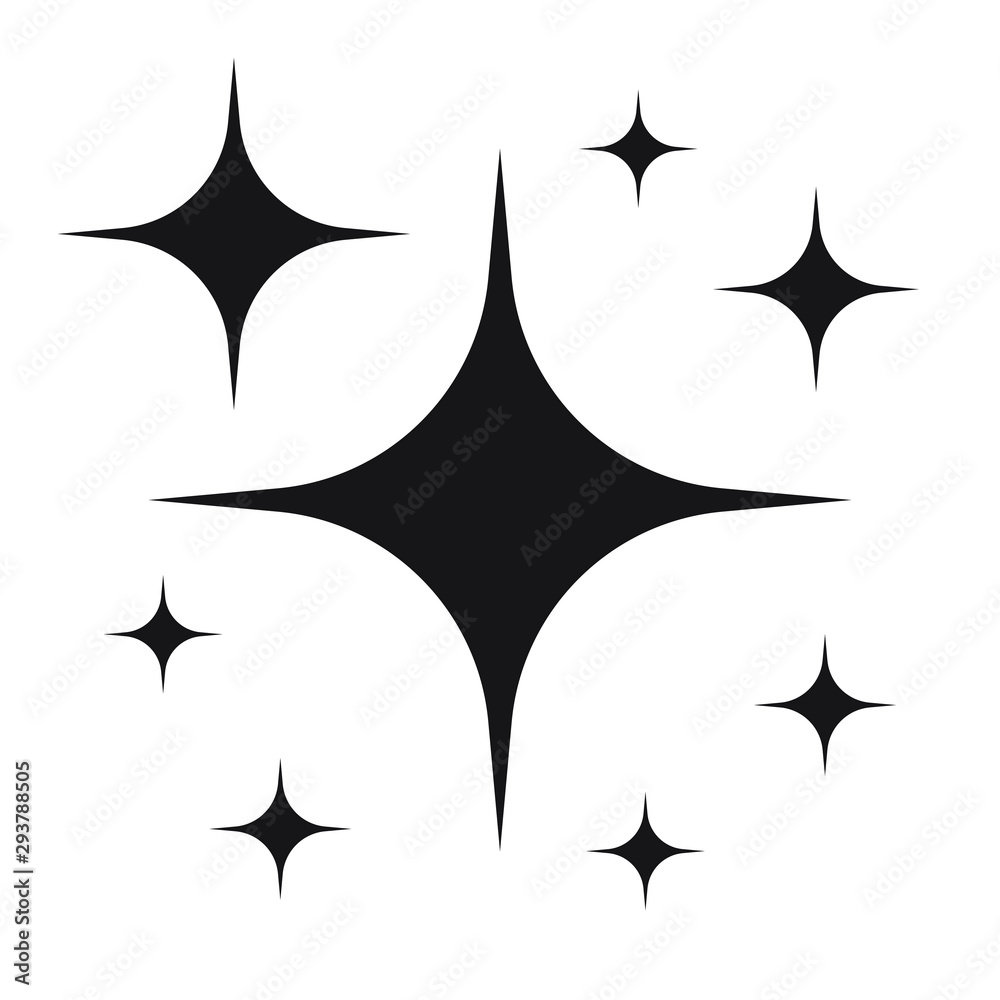 Cartoon star sparkling or twinkling icon Cartoon star sparkling or twinkling icon