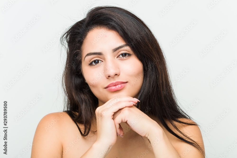 Close up of a young beautiful and natural hispanic woman Close up of a young beautiful and natural hispanic woman