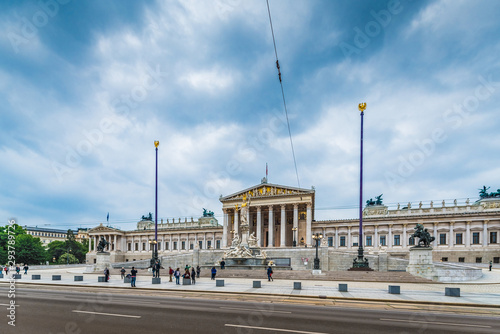 The Austrian Parliament Building in Vienna. photo