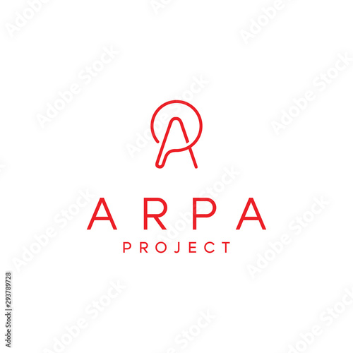Initial letter AP logo line design vector concept