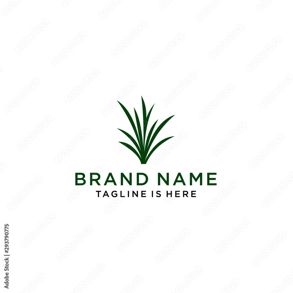 Grass logo design template Grass logo design template