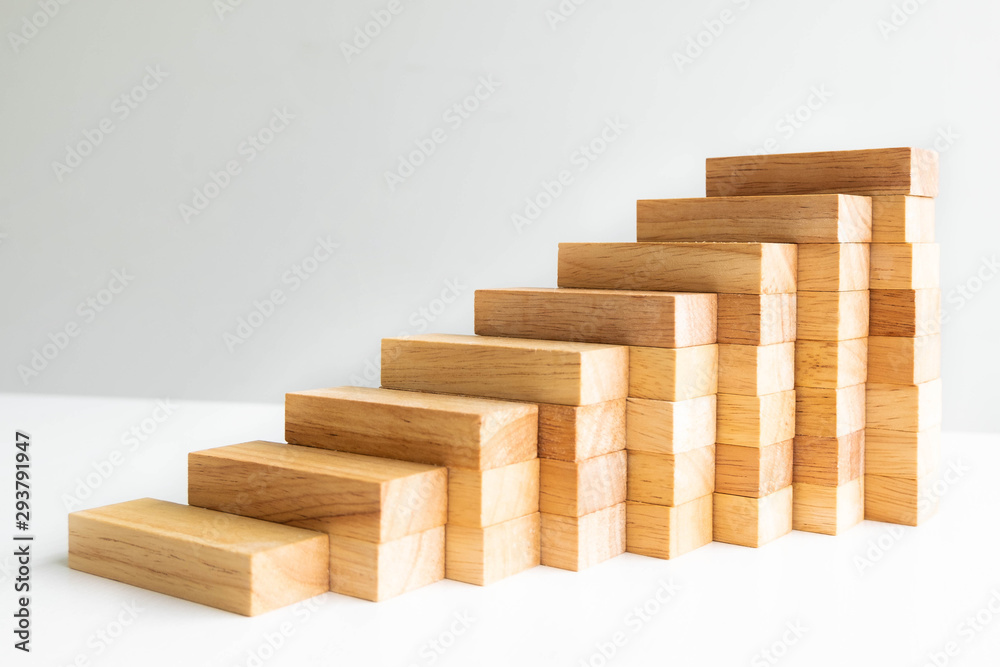 Wood block tower with architecture model, Planning Alternative Risk and Strategy in Business concept Wood block tower with architecture model, Planning Alternative Risk and Strategy in Business concept