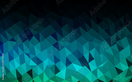 Light Blue, Green vector blurry triangle template. Modern geometrical abstract illustration with gradient. New texture for your design.