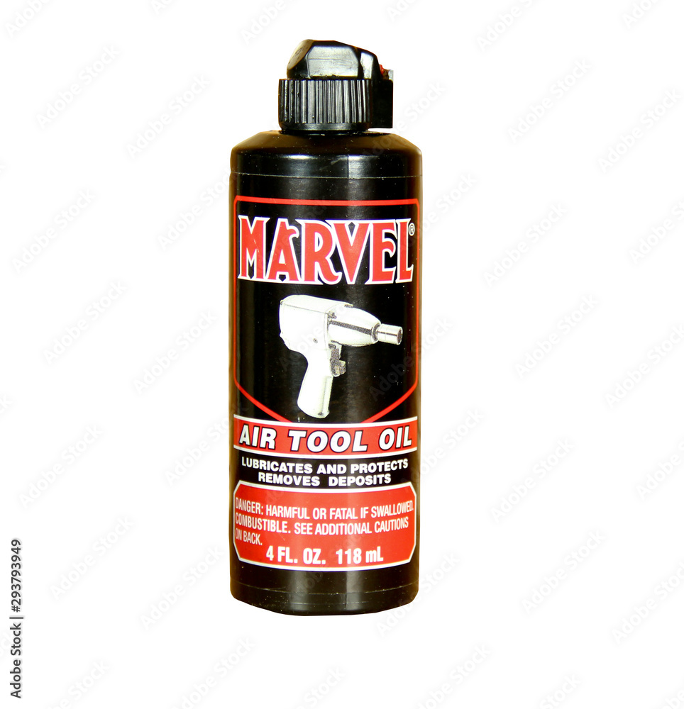 bottle of Marvel Air Tool Oil Photos Adobe Stock