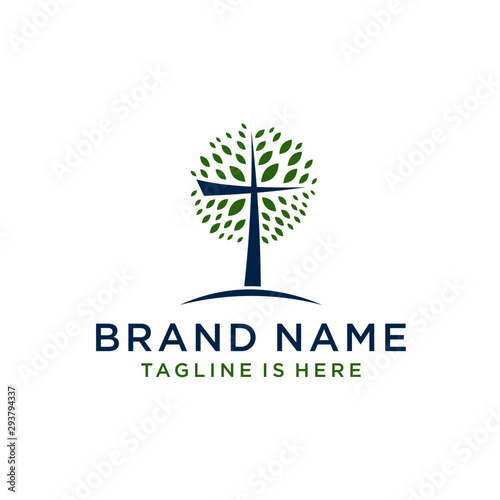 Logo church. Christian symbols.