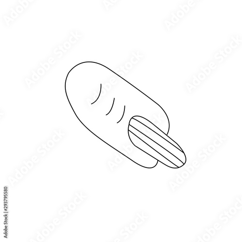 Finger, nasty outline icon.