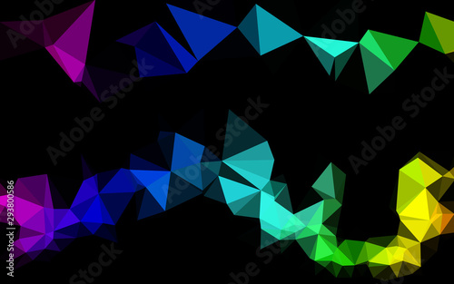 Light Multicolor, Rainbow vector triangle mosaic texture. Brand new colorful illustration in with gradient. Textured pattern for background.