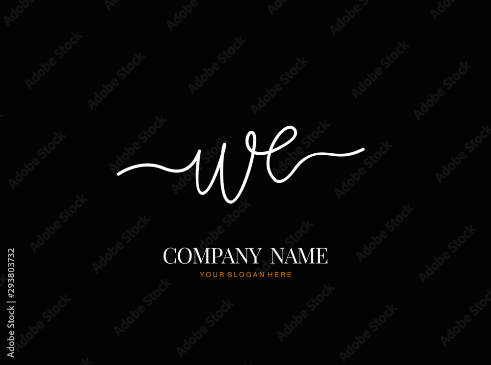 W E WE Initial handwriting logo design with circle. Beautyful design handwritten logo for fashion, team, wedding, luxury logo. W E WE Initial handwriting logo design with circle. Beautyful design handwritten logo for fashion, team, wedding, luxury logo.
