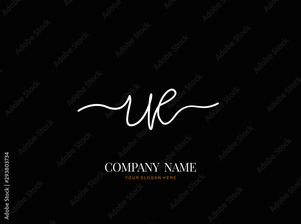 U E UE Initial handwriting logo design with circle. Beautyful design handwritten logo for fashion, team, wedding, luxury logo.