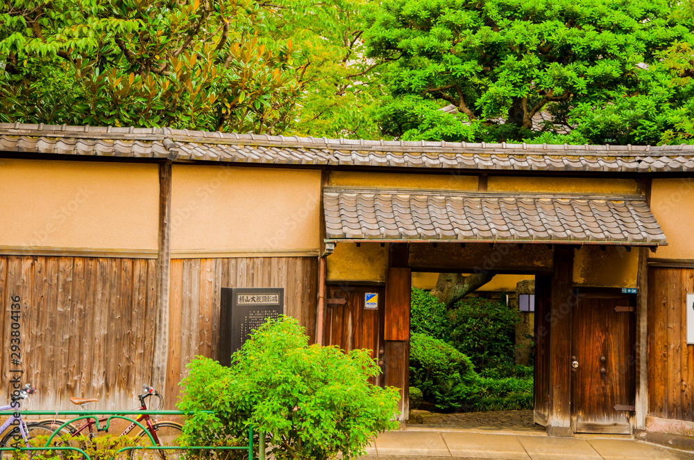 Tokyo, Japan, Ueno's ancient Japanese architecture, all made of wood Tokyo, Japan, Ueno's ancient Japanese architecture, all made of wood