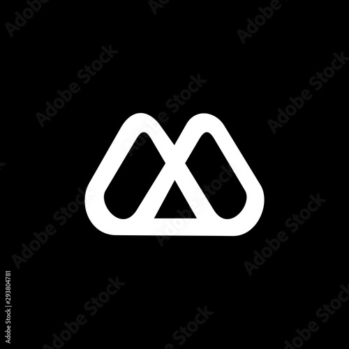abstract initial letter M  logo design template